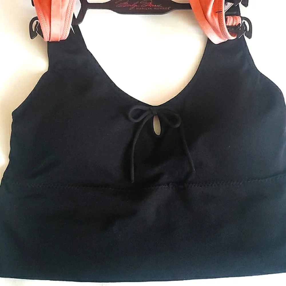 Marilyn Monroe 2-pack Long Line Bralette with Adjustable Straps Size L